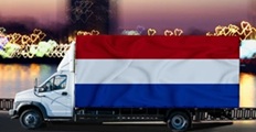 Transportwagen met Nederlandse vlag